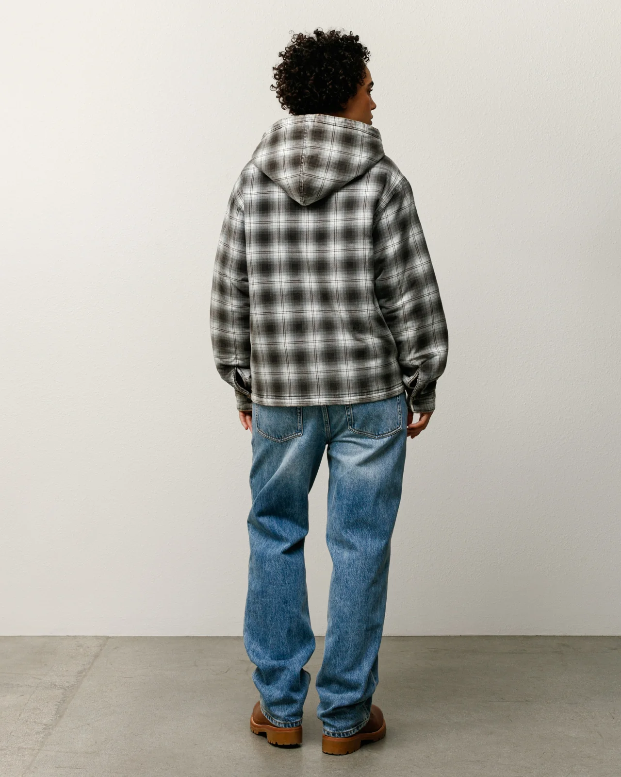 ZIP HOODED PLAID SHIRT - Image 5
