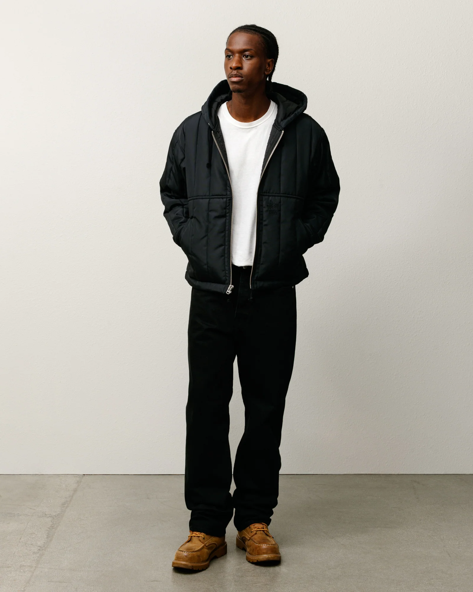 QUILTED NYLON WORK JACKET