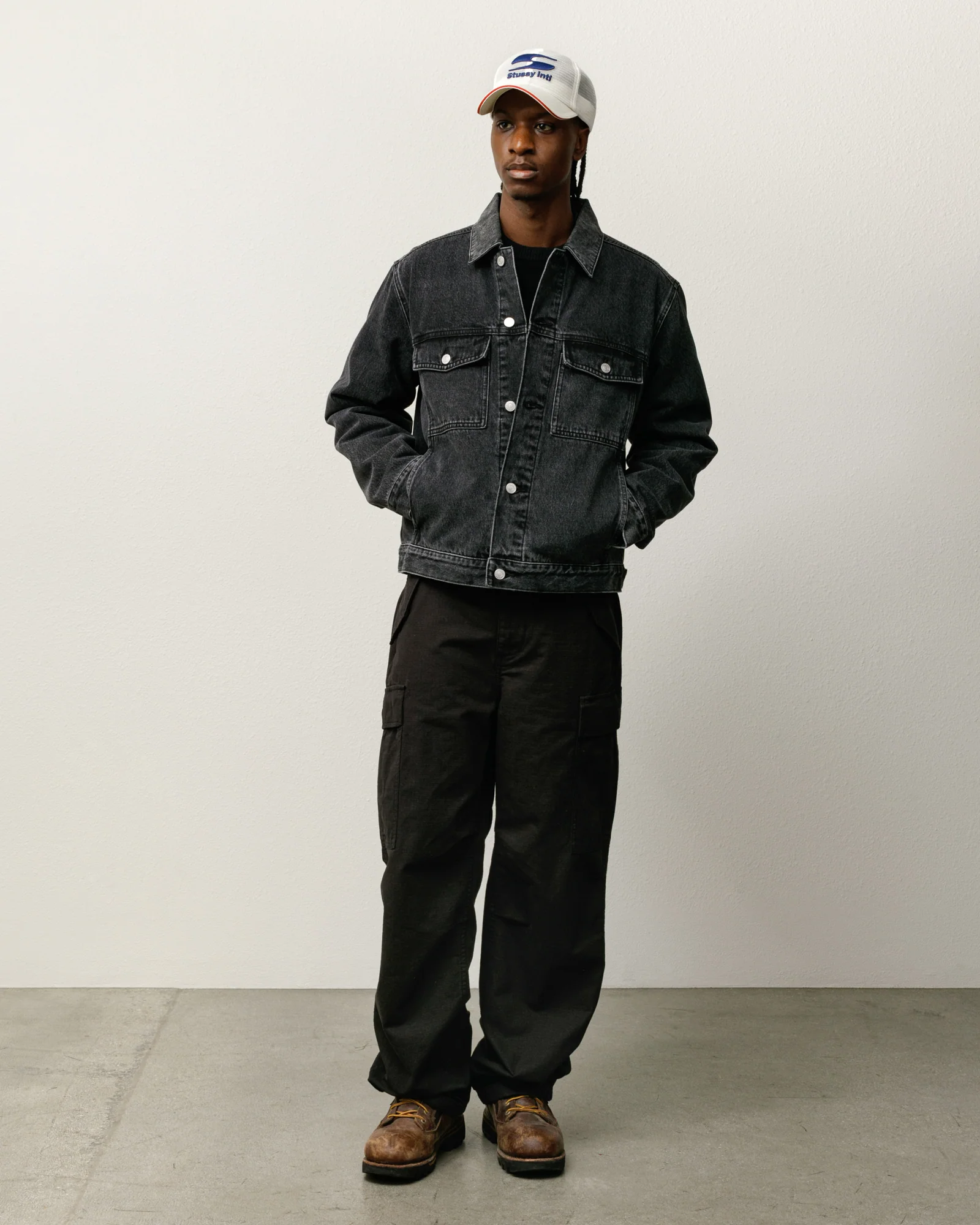 LINED DENIM TRUCKER JACKET - Image 3