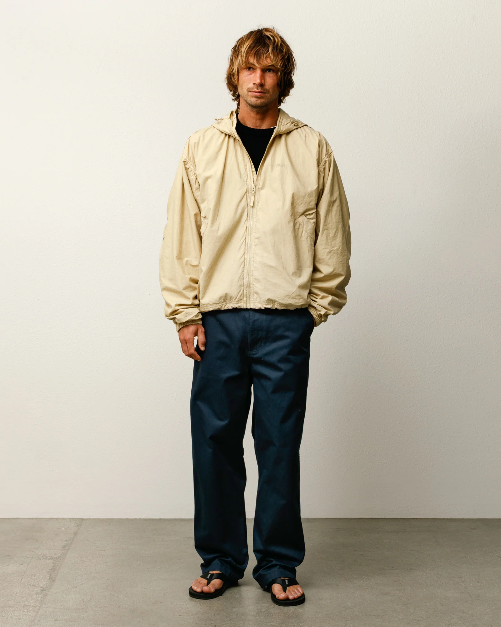 DOUBLE COTTON HOODED JACKET