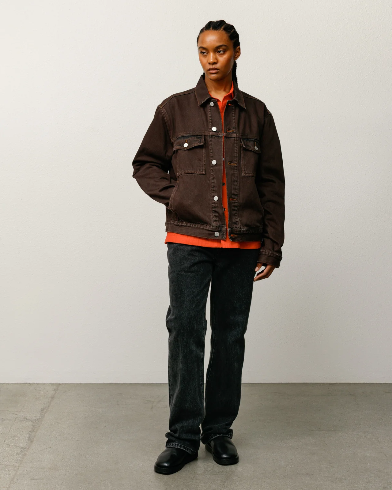 LINED DENIM TRUCKER JACKET - Image 4