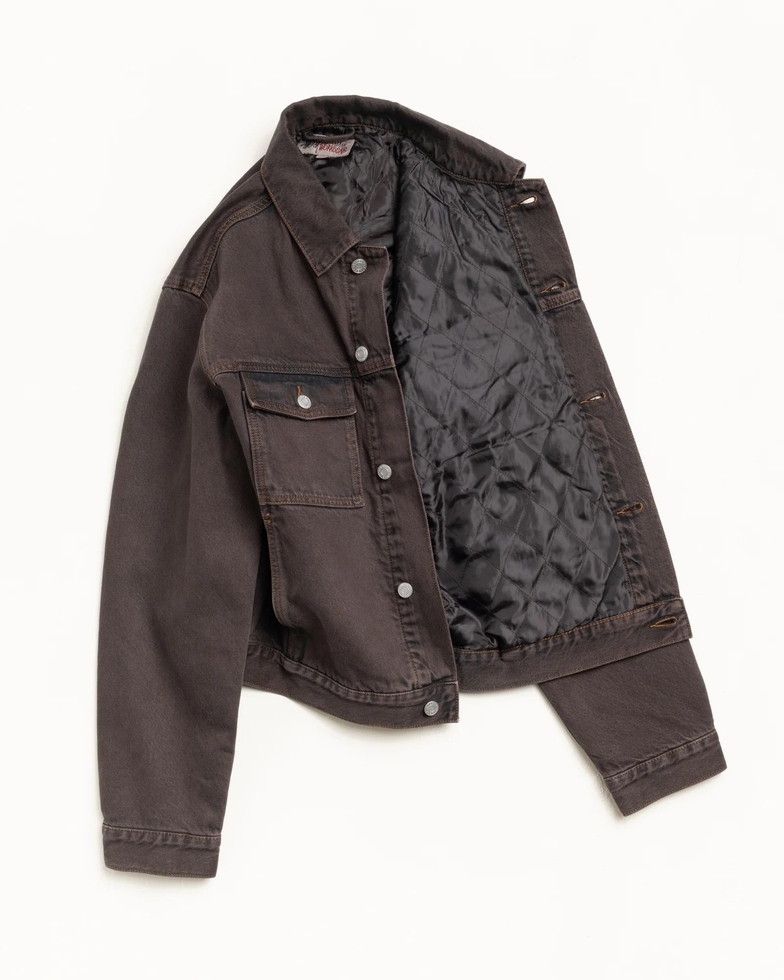 LINED DENIM TRUCKER JACKET - Image 5