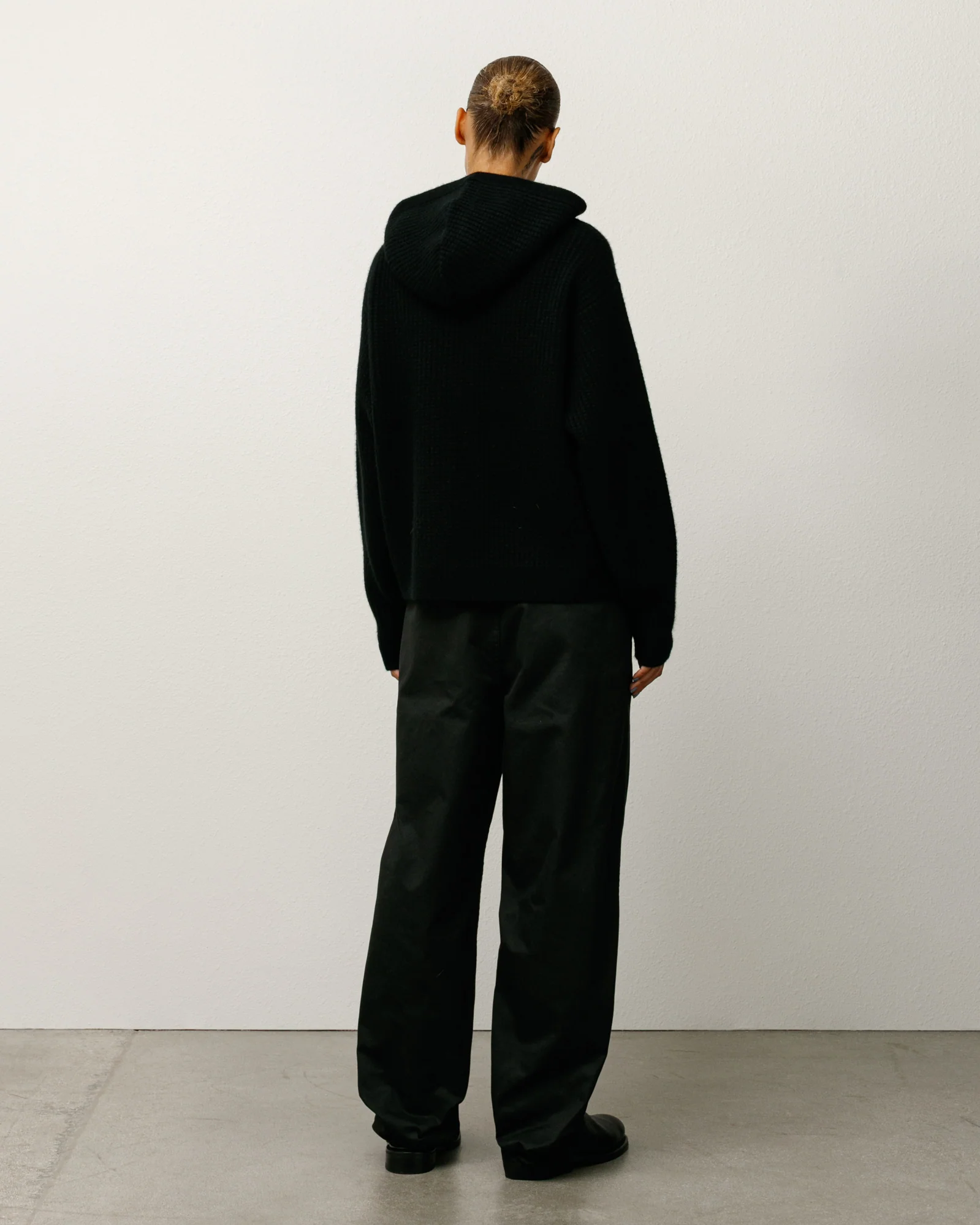 WAFFLE CASHMERE ZIP HOOD SWEATER - Image 5