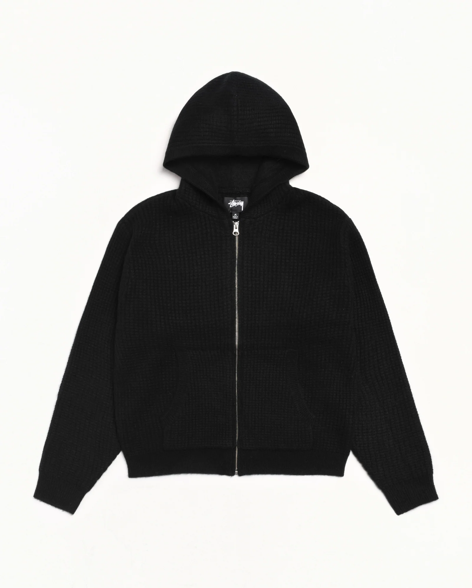 WAFFLE CASHMERE ZIP HOOD SWEATER - Image 6