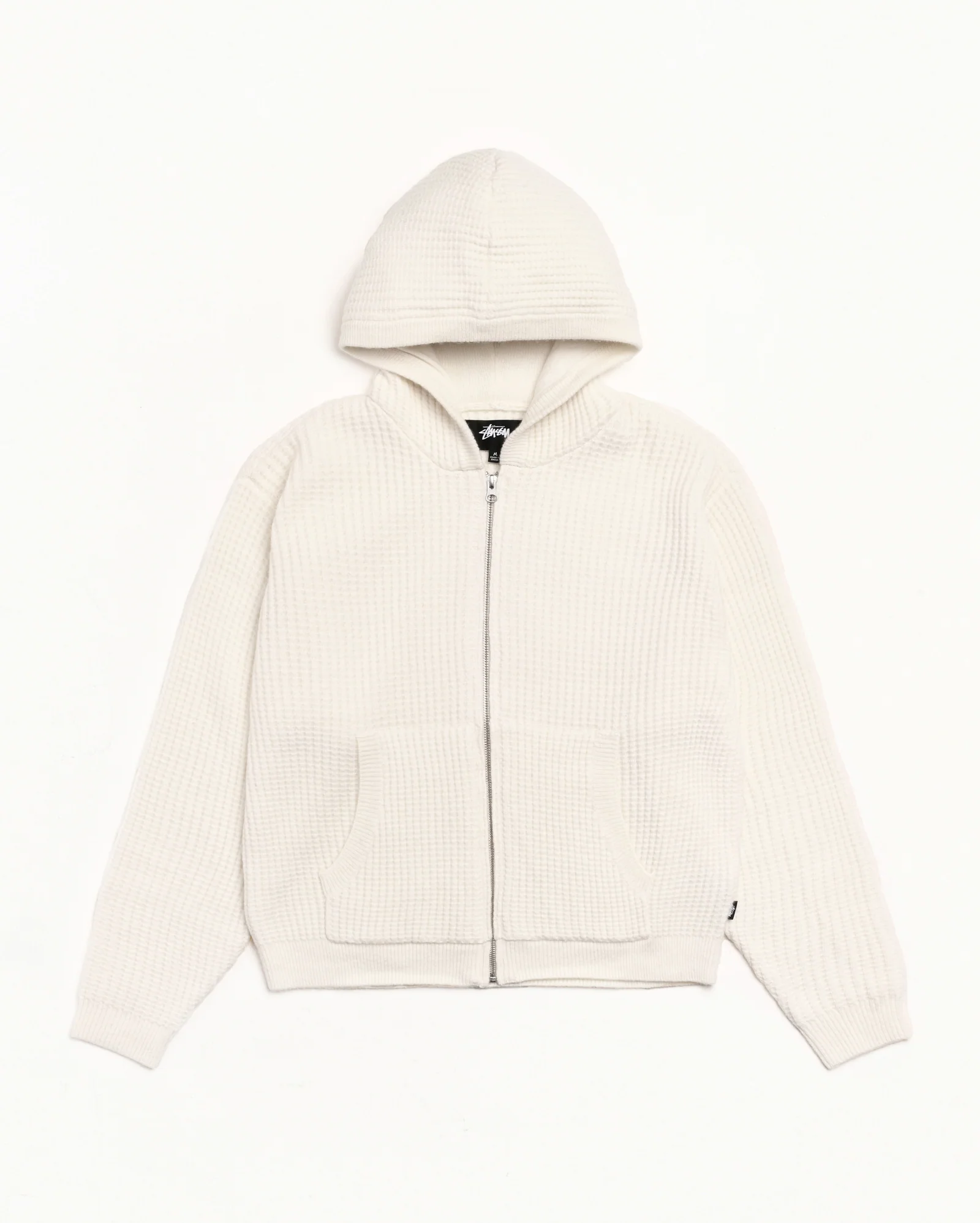 WAFFLE CASHMERE ZIP HOOD SWEATER - Image 5