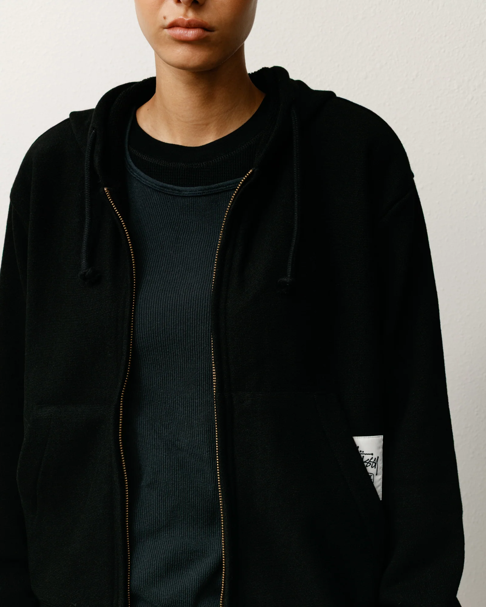 PATCH ZIP KNIT HOODIE - Image 2