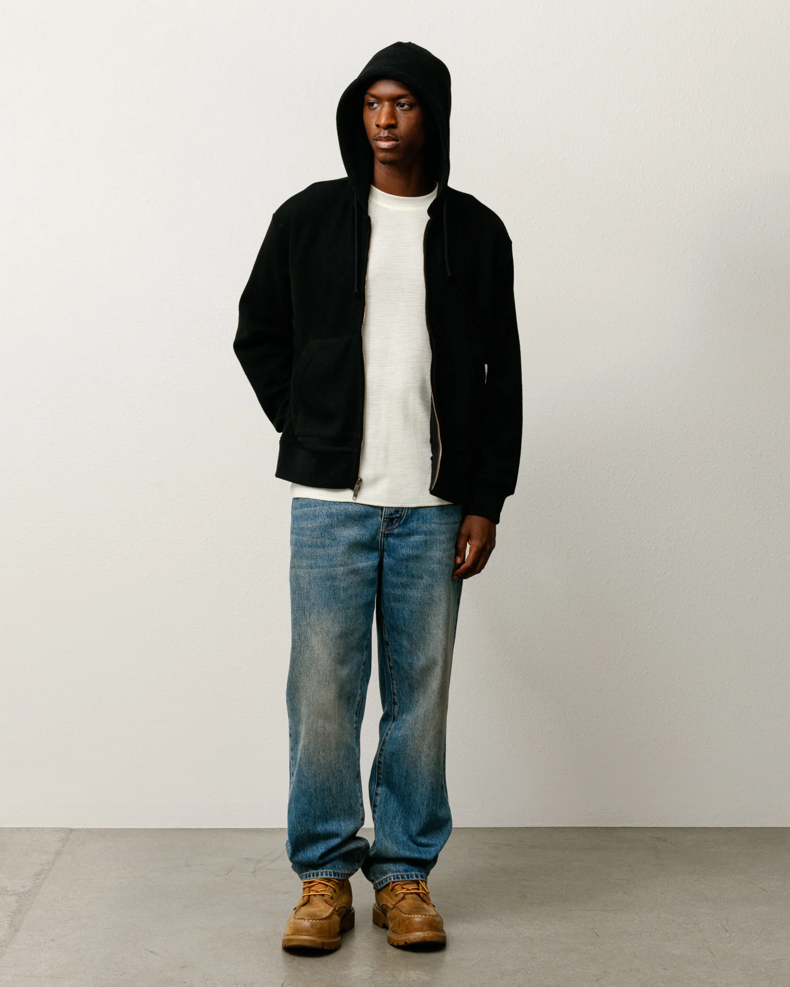 PATCH ZIP KNIT HOODIE - Image 4