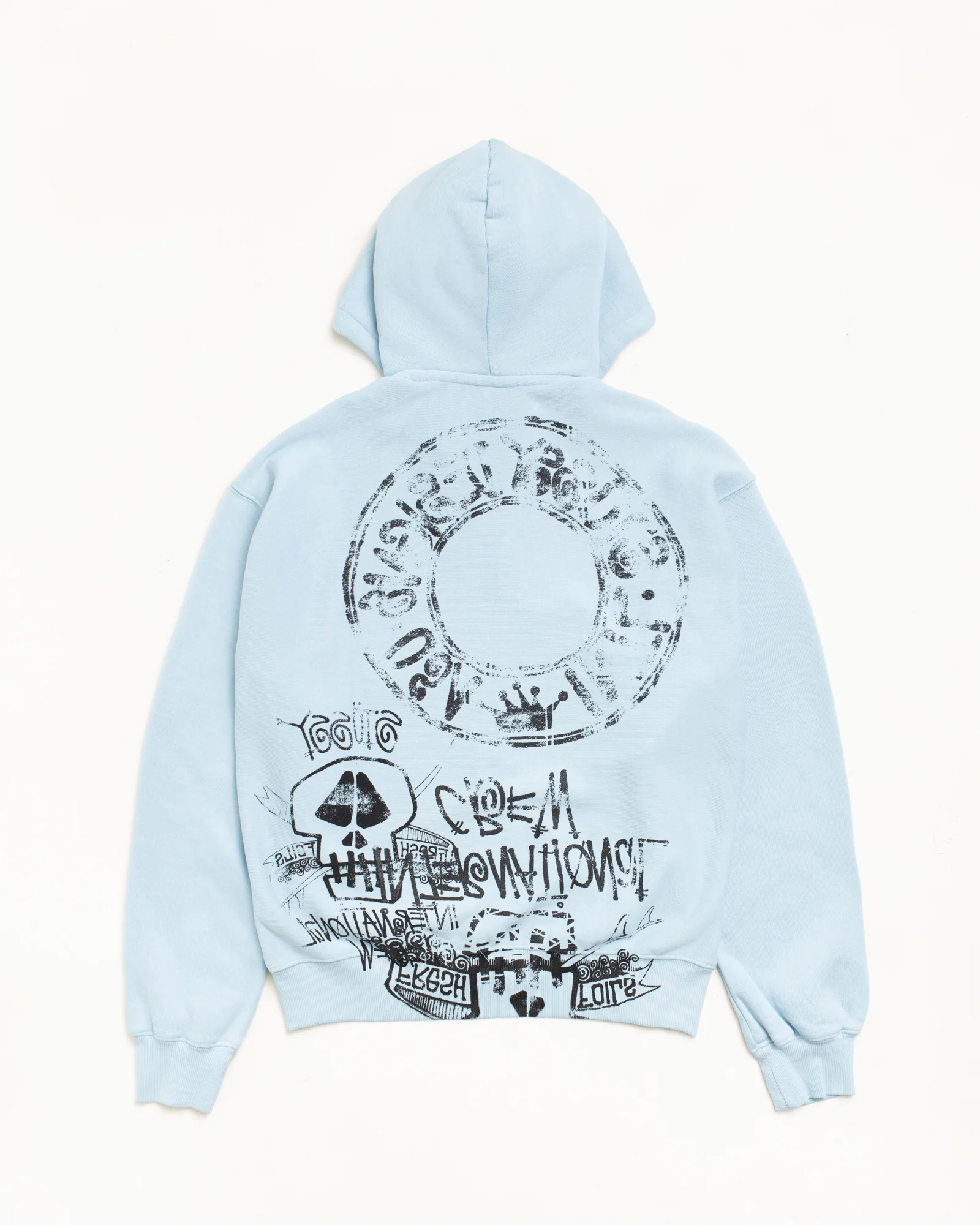 SKULLS ZIP HOODIE PIGMENT DYED - Image 2